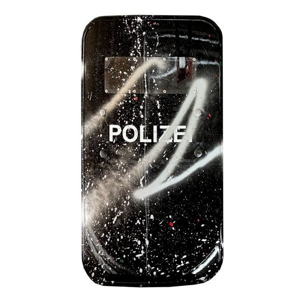 rocco and his brothers painting police shield riot graffiti train writing art urban polizei schild fravil 01