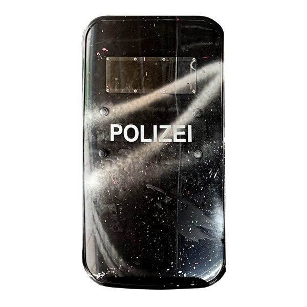 rocco and his brothers painting police shield riot graffiti train writing art urban polizei schild fravil 23