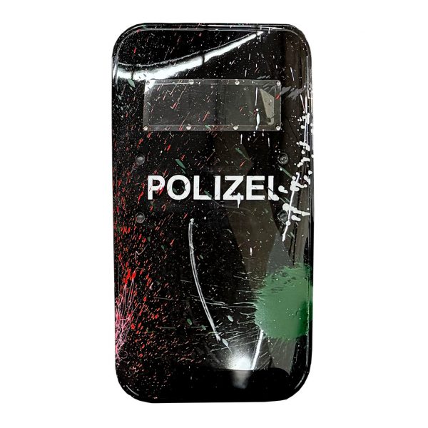 rocco and his brothers painting police shield riot graffiti train writing art urban polizei schild fravil 26