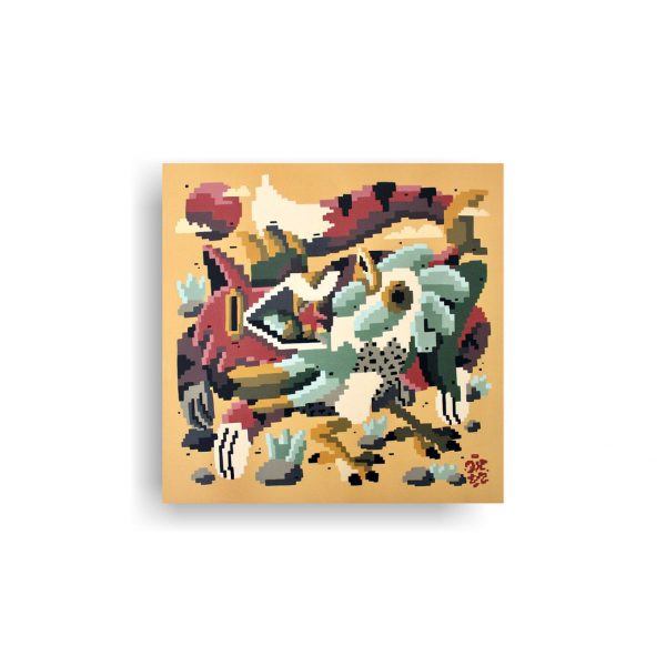 dxtr painting malerei pixel art urban mural graffiti fravil 003