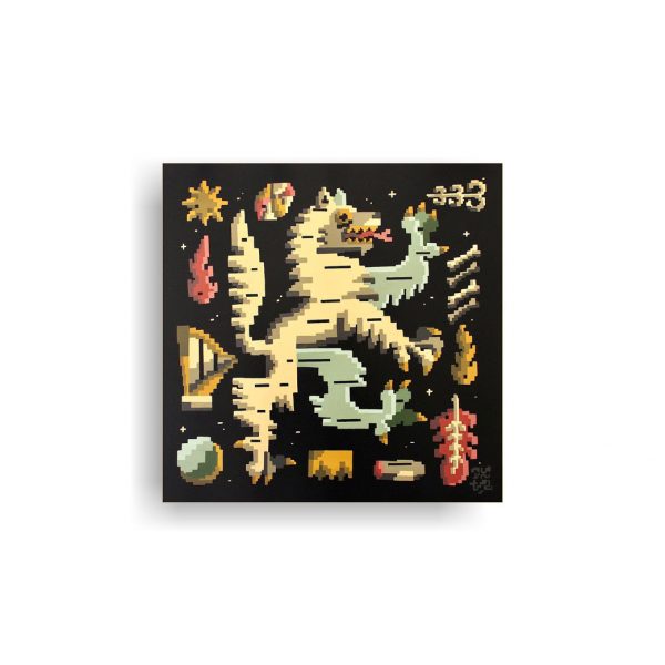 dxtr painting malerei pixel art urban mural graffiti fravil 004
